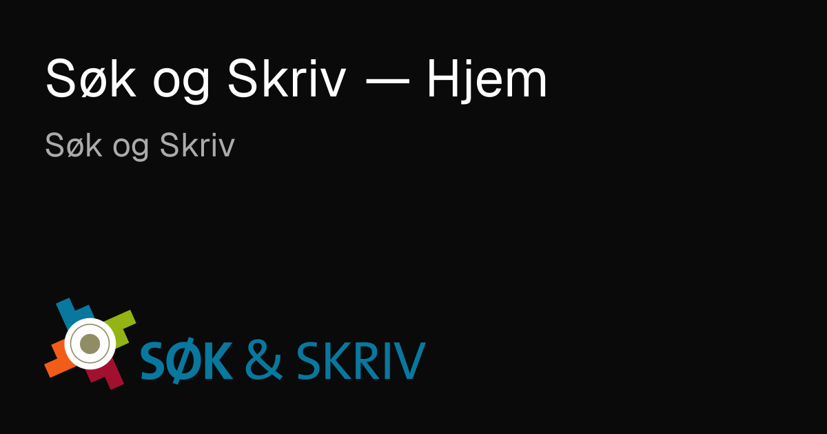 Link to Søk og Skriv — Hjem